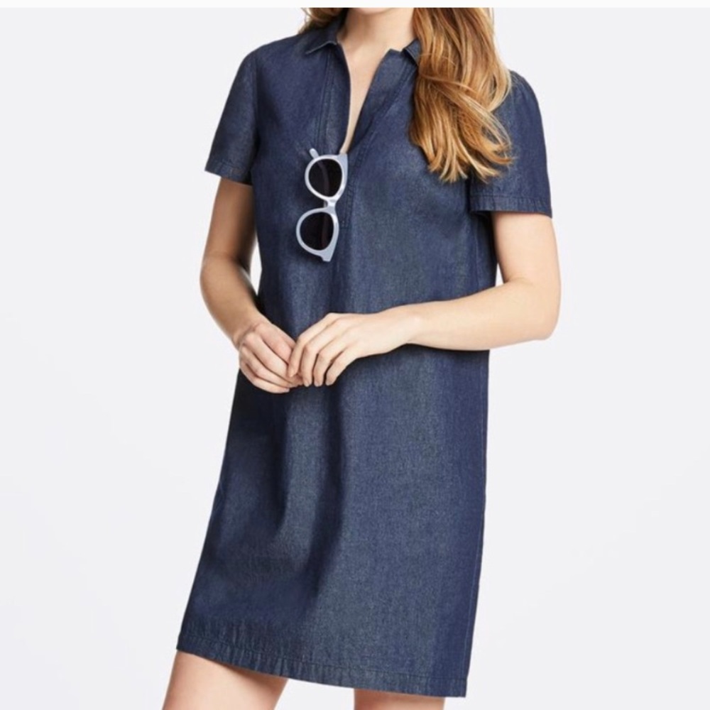Draper James Collared Chambray Dress